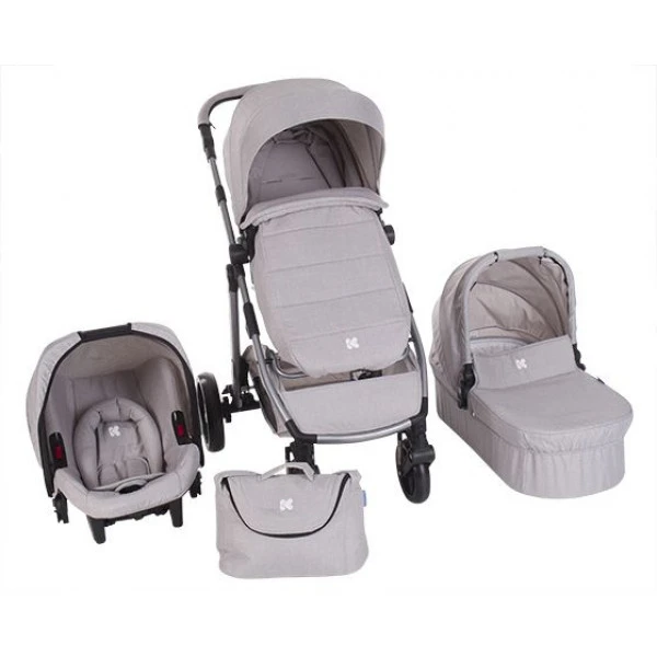 Dečija kolica Ugo 3u1 Light Grey - 3u1 kolica za bebe i decu do 15 kg